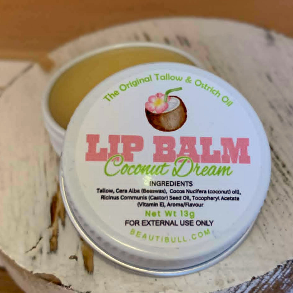 BeautiBull Coconut Dream Tallow Lip Balm
